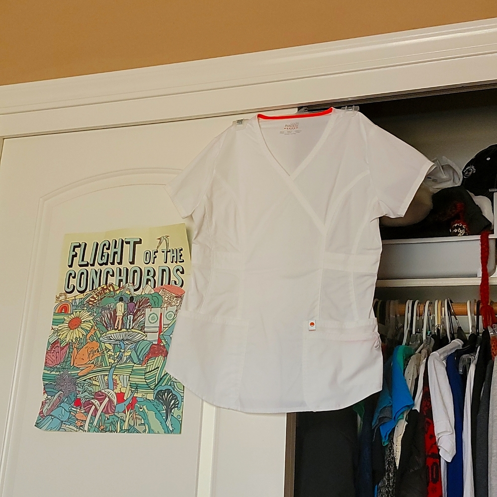 White Code Happy Scrub Top